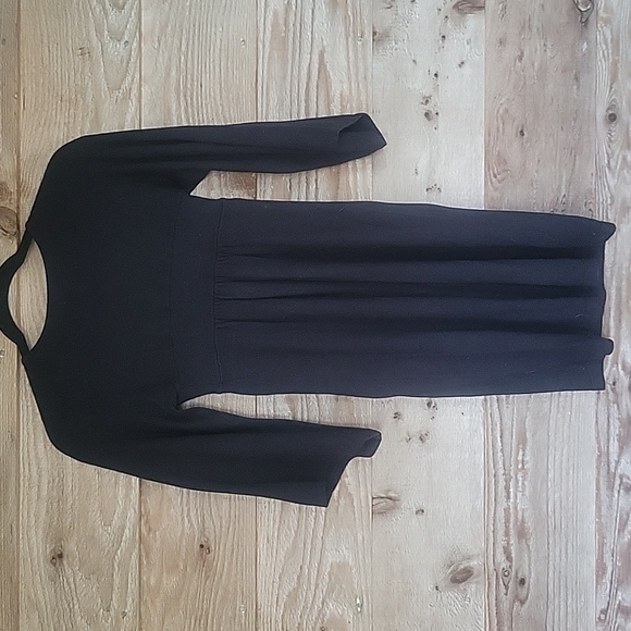 Express Black Sweater Minidress/Tunic with Wide Neckline Size XSmall - Picture 5 of 5